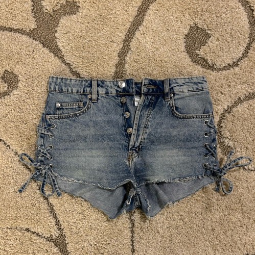 Short Femme H&M Divided Rose Clair Taille US 6 - Coton élastique, Occasion Très Bon état