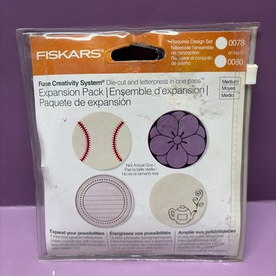 NEW Fiskars 0078 008 Fuse Creativity System Die Cut Expansion Pack Round Medium