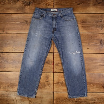 Levis 559 Jeans 34x29 Herren 00s Blau Relaxed Straight Faded Distressed Denim