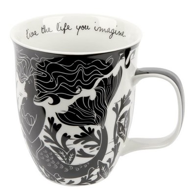 Karma Gifts Boho Black And White Mug, Mermaid,Mugs