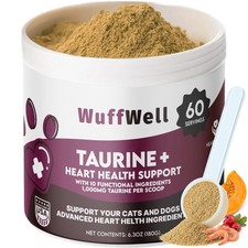 Taurine for Cats  Dogs 1000mg Heart Health Powder Supplement, 60 Taurine 