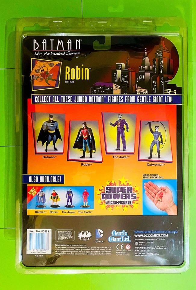 🚚🇮🇹🇪🇺BATMAN ANIMATED SERIES-GENTLE GIANT ROBIN-JUMBO 30' kenner-combat belt - Immagine 3 di 4