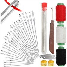 34Pcs Sewing Tool Set Big Eye Steel Needle Set Handmade Quilting & Sewing1074