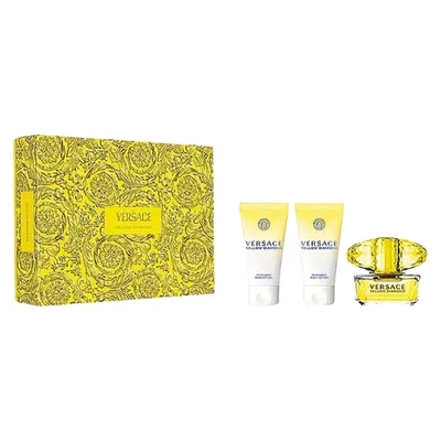 Versace Yellow Diamond 50ml Eau De Toilette Perfume Gift Set Shower Gel & Lotion