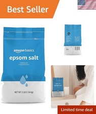Relaxing Unscented Epsom Salt Foot and Bath Soak - 3 Pound Resealable Pack