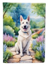 Caroline's Treasures German Shepherd Spring Path House Flag DAC6632CHF