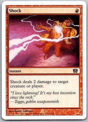 Shock 222 Common 8th Edition Magic: The Gathering Lightly Played
