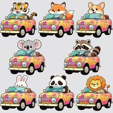 Convertible Animal Stickers Self-adhesive Customizable for Window Refrigerator