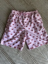 JR Swim Boys Size 16 Swim Shorts Pink Crab Print Quick Dry Swim Trunks Pockets