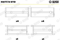 Glyco Kurbelwellenlager FüR Opel Zafira A F75_ 2.0 Dti 16V Astra G Caravan F35_