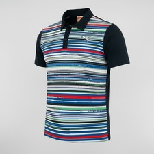 Puma Golf Performance Polo Shirt Mens Medium Multi Color Striped