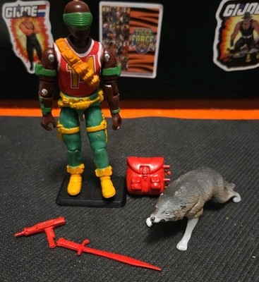GI Joe Cobra Black Major 1985 Style v2 Big Lob Snake Eyes w/ Timber & Weapons  