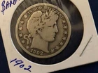 1902 Barber half dollar. Nice condition