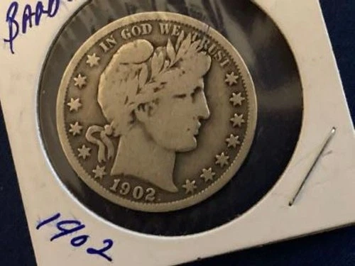 1902 Barber half dollar. Nice condition