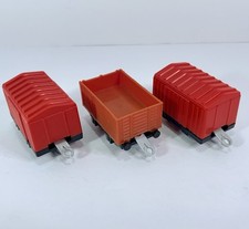 Thomas Friends Trackmaster Train Lot 3 Freight Box Cargo Car Red Orange 2013