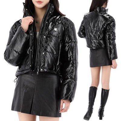 Courreges Vinyl Shorts Puffer Padding 323CMA106VY0016 SCHWARZ 125049270