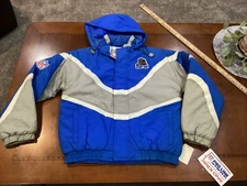 Vintage 90’s Detroit Lions NFL Pro Line Puffer  Jacket Apex One Kids Large NWT