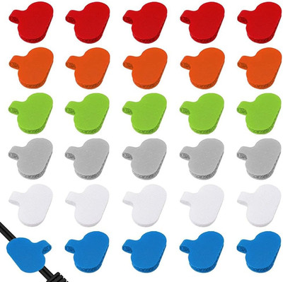 30 PCS Cable Labels Cord Labels for Electronic Multi-Color Write on Wire Tags, C