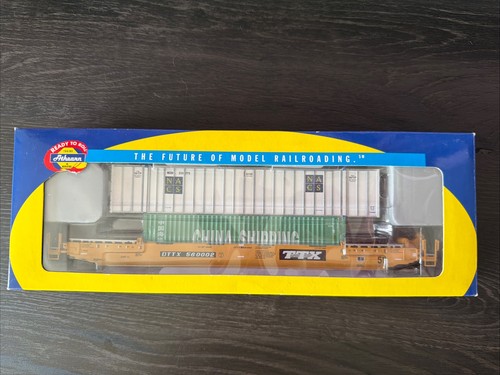 Coche pozo Athearn 91103 escala HO TTX 56' #560002 con contenedores de 53' y 43' | Condition: Used