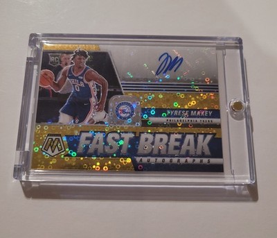 Panini Mosaic Fast Break Tyrese Maxey Auto Gold Disco /10 🔥🔥🔥