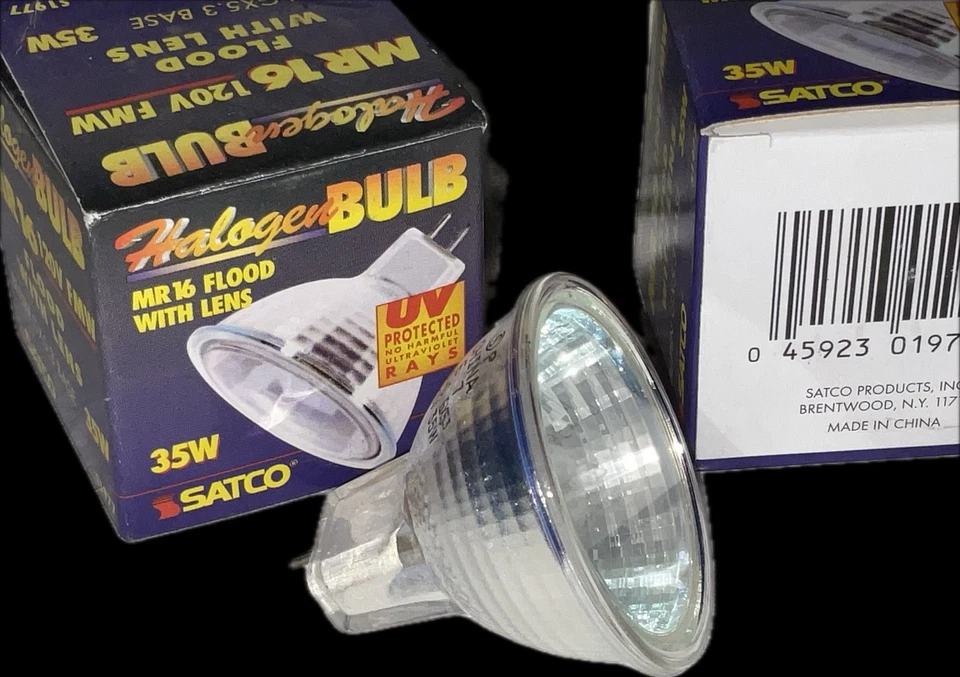 Lot 3 Satco Bulb S1977 35W MR 16 BI-PIN G-8 Base 120V Light Flood Track Lighting - Image 3 of 4
