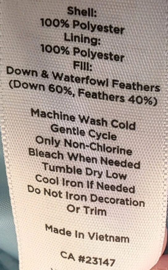 Talbots Womens Jacket Coat Size SP Small Petite Zipper Pockets Down Waterfowl - Image 3 of 4