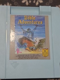 Bible Adventures Rare NES Nintendo Game Blue Case Version 4 Screw Cart Tested