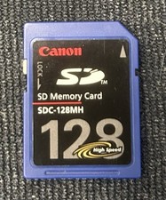 Genuine Canon SD Memory Card 128MB Capacity Tested Fully Operational SDC-128MH