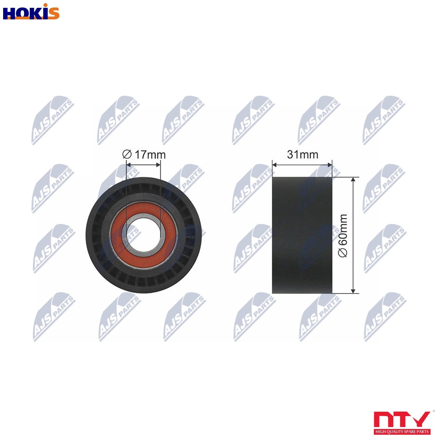 Fits NTY RNK-PL-014 PULLEY IDLER V-BELT - Image 11