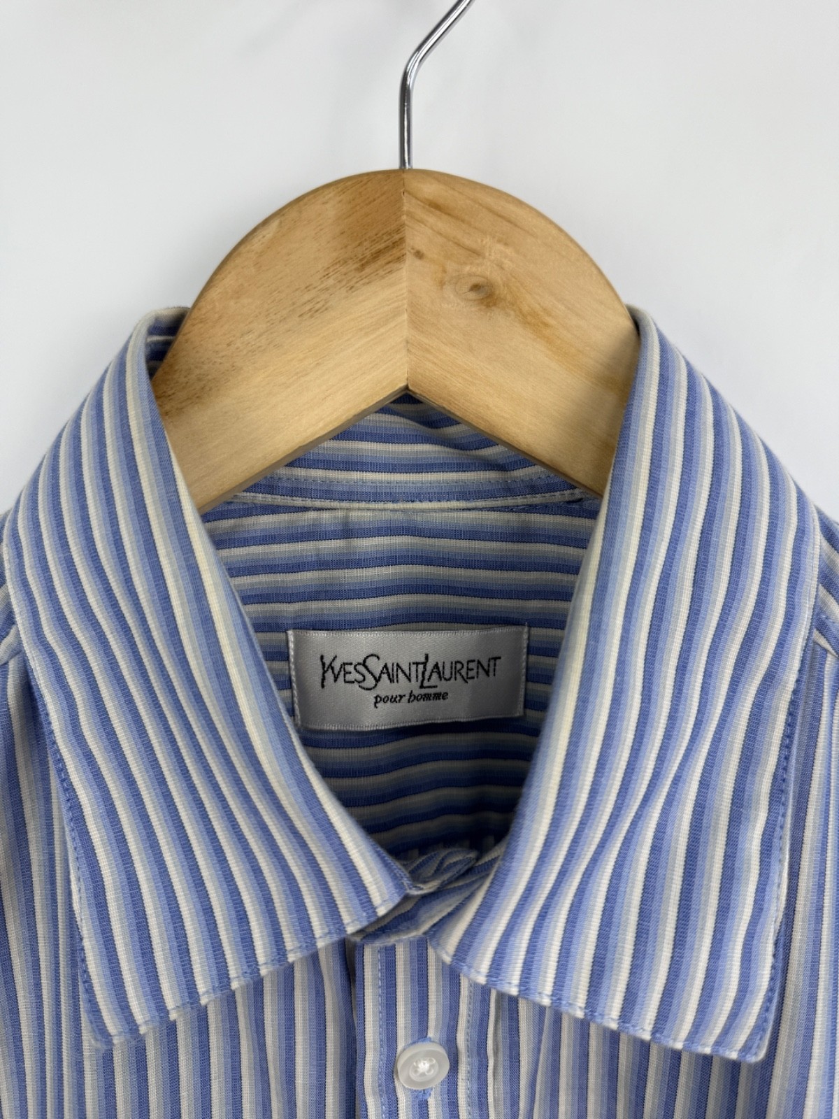 ?? Camicia Yves Saint Laurent YSL vintage anni 90 rara retrò Y2K taglia M colore blu