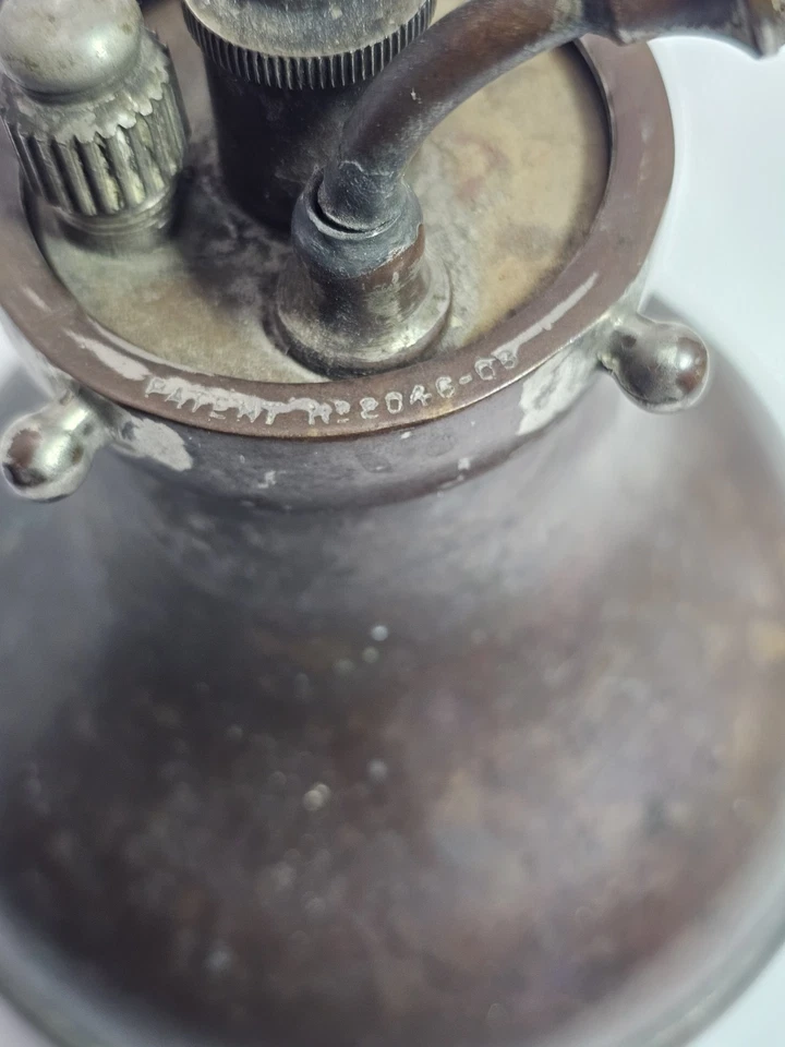 Antique Brass Chemists  Steamer Patent Inhaler - Image 4 of 4