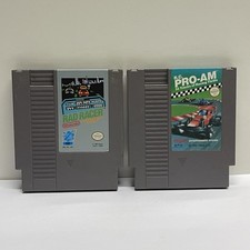 Nintendo NES Racing Game Cartridge Bundle Rad Racer & RC Pro Am - TESTED WORKING
