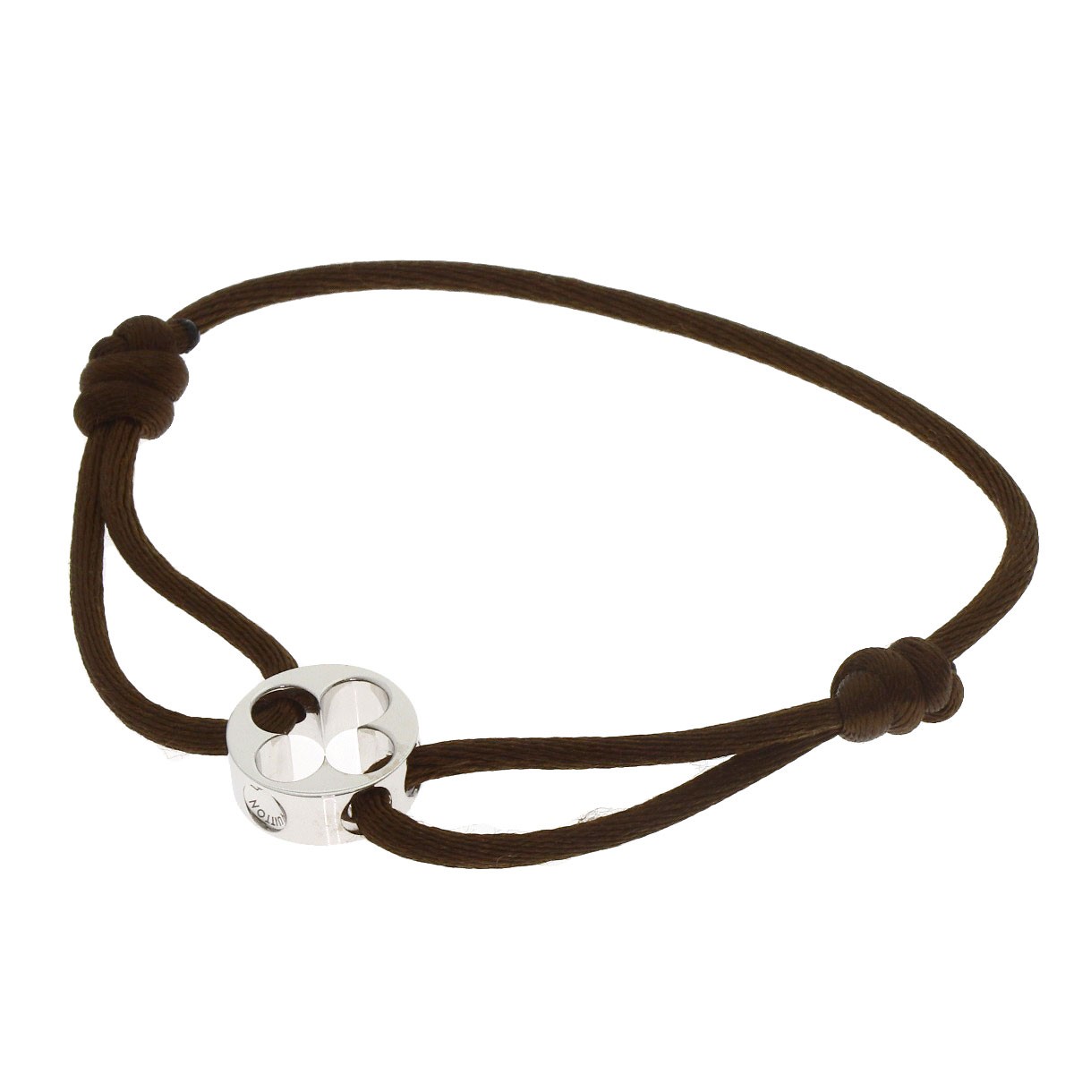LOUIS VUITTON Brassle Lien Empreinte Bracelet K18 White Gold