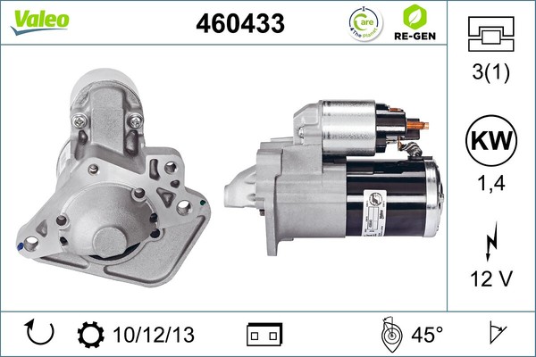 Valeo Anlasser Starter 1.4 Kw FüR Nissan Juke Qashqai +2 I Dacia Duster Lodgy-image