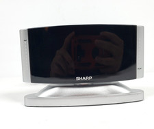 Sharp Basic Home Silver Red Light Swivel Bottom Digital Alarm Clock Model SPC033