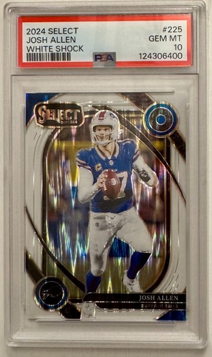 Josh Allen 2024 Select White Shock /199 PSA 10 125/199 Bills