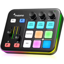G1 NEO Gaming Audio Mixer,Custom Sound Effects RGB Streaming with XLR Microphone