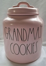 Rae Dunn Grandma's Cookies Pink Cookie Jar 