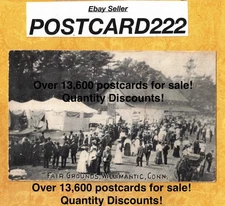 CT Willimantic 1908-39 vintage postcard FAIR GROUNDS Connecticut