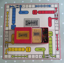 VINTAGE SORRY BOARD GAME BY BCM TWO PIECE EDITION - COMPLETE VGC
