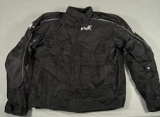 HWK Motorsport Motorcycle Riding Jacket Black Men’s Large Protective Full Zip