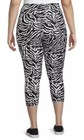 Terra and Sky Black Zebra High Rise Capri Leggings 2X (20W-22W) NWT — photo 2
