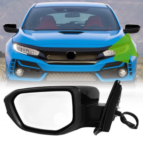 Left Side Rearview Power Heated Mirror Assemblies For 2016-21 Honda Civic 10th