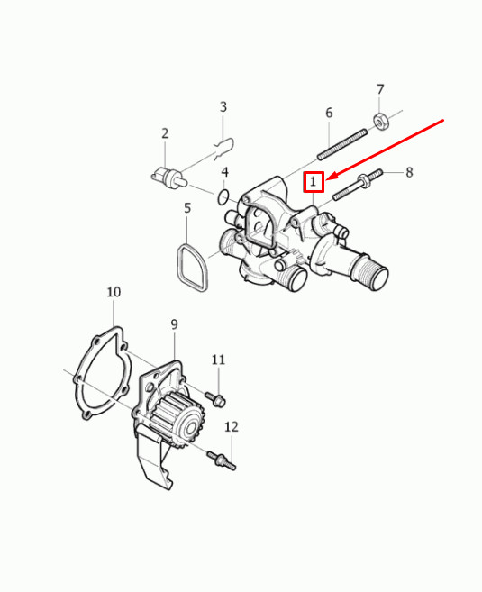 VOLVO V70 MK3 Thermostat Housing 30725119 NEW GENUINE | eBay