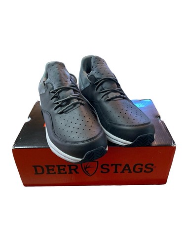 NEW Deer Stags Contour Men’s Fashion Sneakers Shoes Black Grey Size 12W 12W NIB