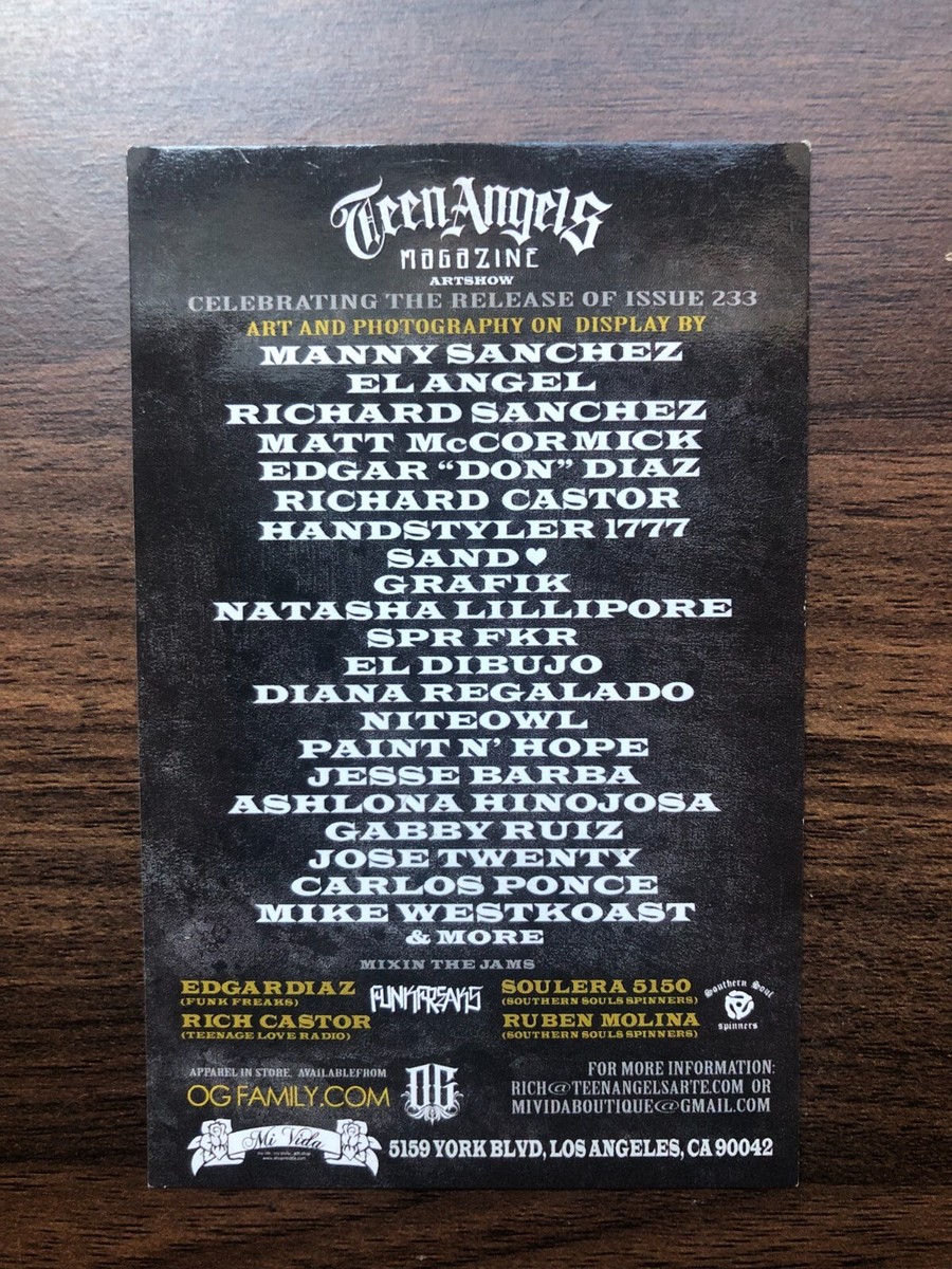 TEEN ANGELS MAGAZINE Show Flyer 2014 ISSUE 233 Teen Angel RARE