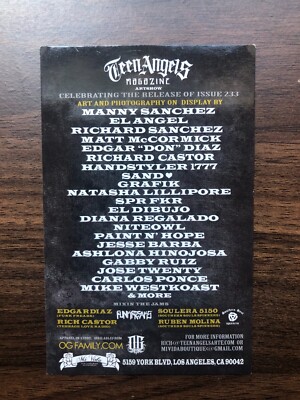 TEEN ANGELS MAGAZINE Show Flyer 2014 ISSUE 233 Teen Angel RARE