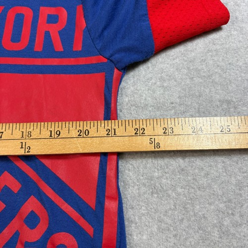 New York Rangers Hockey Shirt Woman L Blue NHL Sports Logo Loose Vneck Athletic - Picture 6 of 9