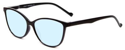 Calabria MDR8004 Designer Blue Light Eye Glasses Ladies Cateye Gloss Black 49 mm