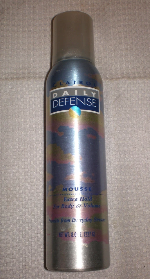 Vintage Clairol DAILY DEFENSE Extra Hold MOUSSE * Body, Volume & Protection RARE - Image 2 of 3